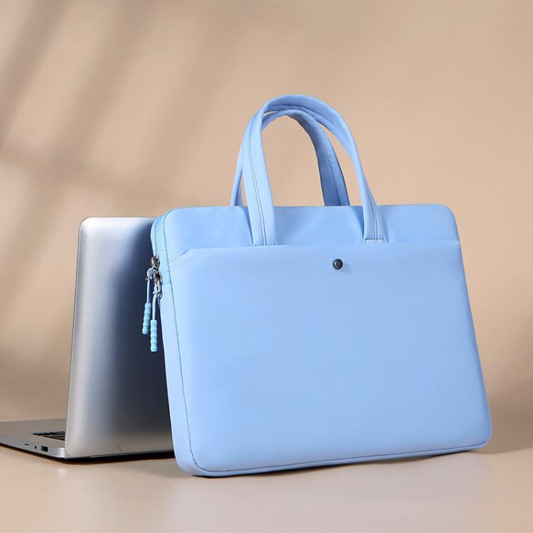 14-14.6inch Universal Laptop Bag Briefcase Women Multifunctional Shockproof Computer Bag, Color: Blue - 14.1 inch by buy2fix | Online Shopping UK | buy2fix