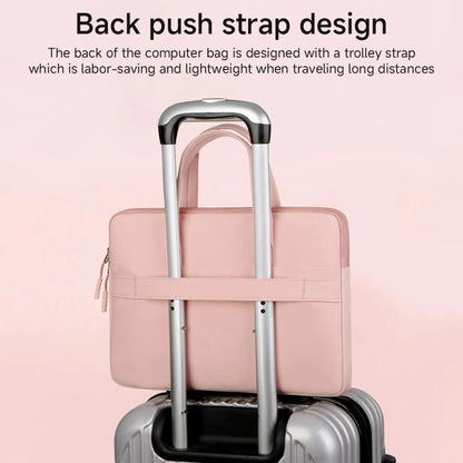 14-14.6inch Universal Laptop Bag Briefcase Women Multifunctional Shockproof Computer Bag, Color: Pink - 14.1 inch by buy2fix | Online Shopping UK | buy2fix