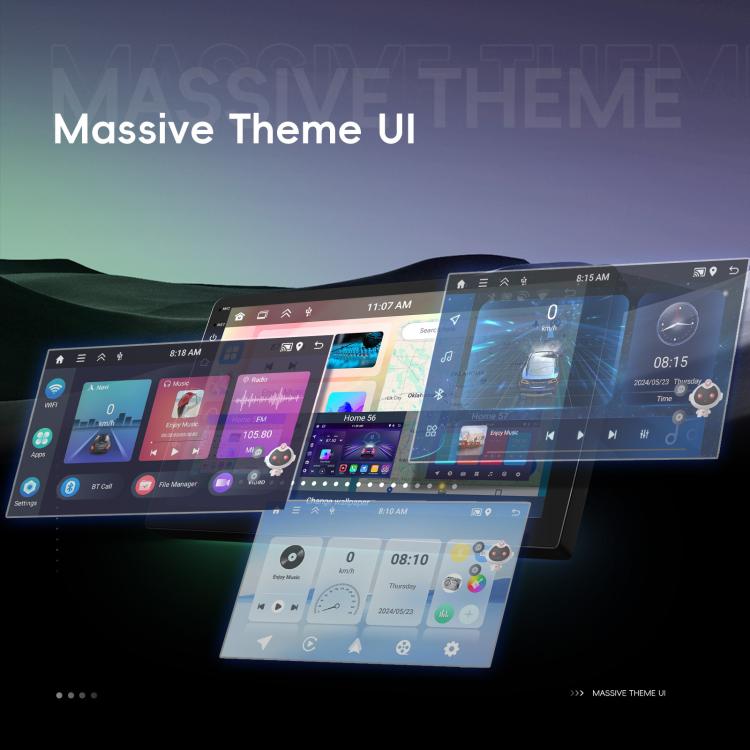 9 Inch Android 4+64G Dual-Butt Large Screen Car Carplay Built-In DAB Car Central Control Integrated Navigation System, Spec: Standard - Car MP3 & MP4 & MP5 by buy2fix | Online Shopping UK | buy2fix