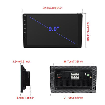 9 Inch Android 4+64G Dual-Butt Large Screen Car Carplay Built-In DAB Car Central Control Integrated Navigation System, Spec: Standard - Car MP3 & MP4 & MP5 by buy2fix | Online Shopping UK | buy2fix