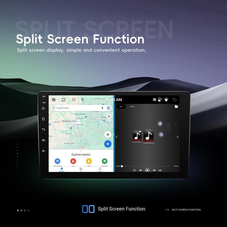 9 Inch Android 4+64G Dual-Butt Large Screen Car Carplay Built-In DAB Car Central Control Integrated Navigation System, Spec: Standard+AHD+Microphone - Car MP3 & MP4 & MP5 by buy2fix | Online Shopping UK | buy2fix