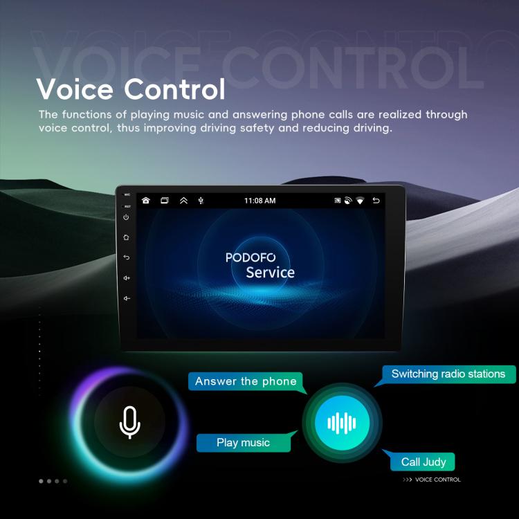 9 Inch Android 4+64G Dual-Butt Large Screen Car Carplay Built-In DAB Car Central Control Integrated Navigation System, Spec: Standard - Car MP3 & MP4 & MP5 by buy2fix | Online Shopping UK | buy2fix