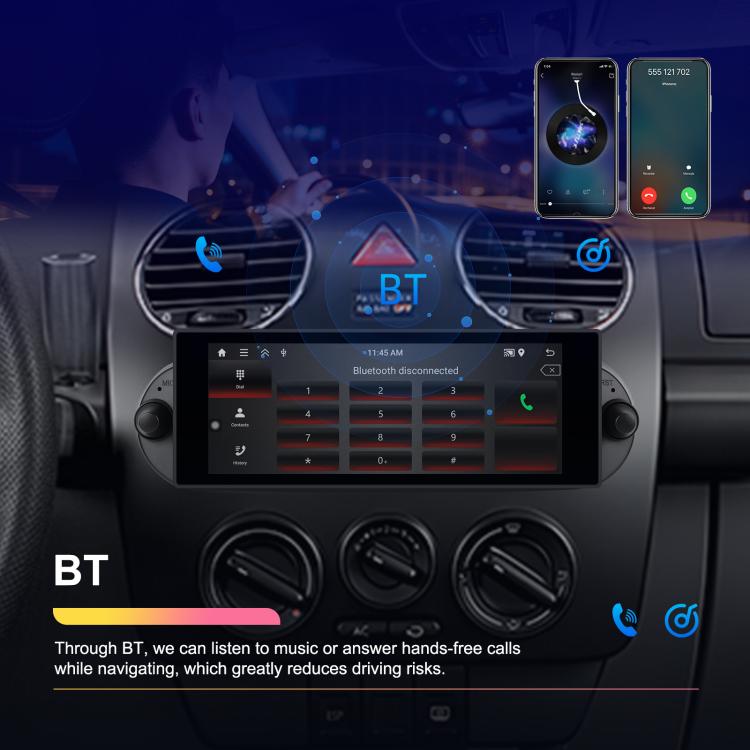 For Volkswagen Beetle 2002-2010 6.86 inch 2+64G Horizontal Screen Android Car Player, Spec: Standard+AHD+Microphone - Car MP3 & MP4 & MP5 by buy2fix | Online Shopping UK | buy2fix