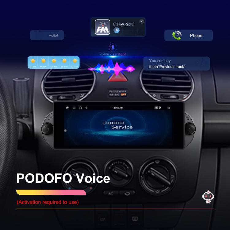 For Volkswagen Beetle 2002-2010 6.86 inch 2+64G Horizontal Screen Android Car Player, Spec: Standard+AHD+Microphone - Car MP3 & MP4 & MP5 by buy2fix | Online Shopping UK | buy2fix