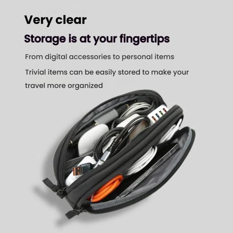 BANGE 3067 Travel Digital Storage Bag Multi-compartment Data Cable Daily Business Trip Handbag(Black) - Digital Storage Bag by BANGE | Online Shopping UK | buy2fix