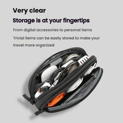 BANGE 3067 Travel Digital Storage Bag Multi-compartment Data Cable Daily Business Trip Handbag(Gray) - Digital Storage Bag by BANGE | Online Shopping UK | buy2fix