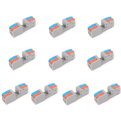 10pcs 2 In 2 Out Terminal Block Wire Push-on Quick Docking Snap Cap(KV232-2PC) - Connectors & Terminals by buy2fix | Online Shopping UK | buy2fix