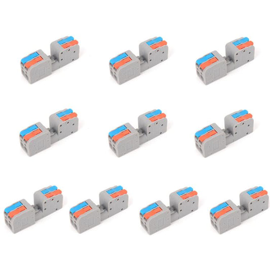 10pcs 2 In 2 Out Terminal Block Wire Push-on Quick Docking Snap Cap(KV232-2PC) - Connectors & Terminals by buy2fix | Online Shopping UK | buy2fix