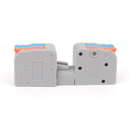 10pcs 2 In 2 Out Terminal Block Wire Push-on Quick Docking Snap Cap(KV232-2PC) - Connectors & Terminals by buy2fix | Online Shopping UK | buy2fix