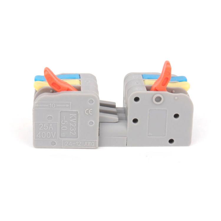 5pcs 3 In 3 Out Terminal Block Push-type Junction Box(KV232-3PC) - Connectors & Terminals by buy2fix | Online Shopping UK | buy2fix