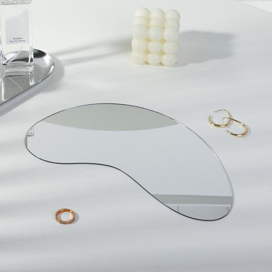 27x12cm Crescent Acrylic Mirror Reflective Tray Display Jewelry Photo Props Photography Background Decoration - Acrylic Props by buy2fix | Online Shopping UK | buy2fix