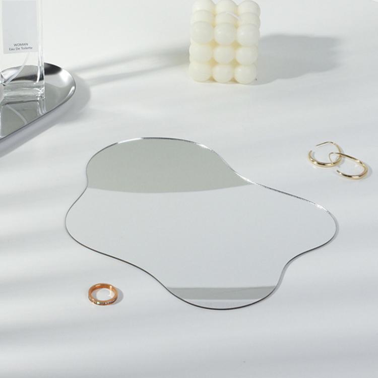 22x17cm Irregular Shape Acrylic Mirror Reflective Tray Display Jewelry Photo Props Photography Background Decoration - Acrylic Props by buy2fix | Online Shopping UK | buy2fix