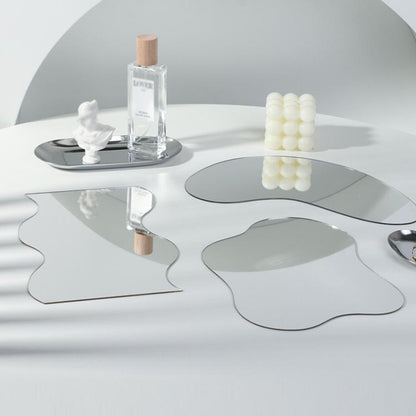 24x14cm Corrugated Acrylic Mirror Reflective Tray Display Jewelry Photo Props Photography Background Decoration - Acrylic Props by buy2fix | Online Shopping UK | buy2fix