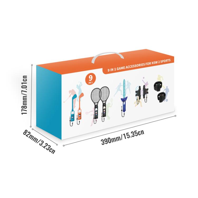 JYS JYS-NS2281 For Nintendo Switch 2 Sports 9 In 1 Gaming Sports Kit Left And Right Grip Accessories - Gamepads by JYS | Online Shopping UK | buy2fix