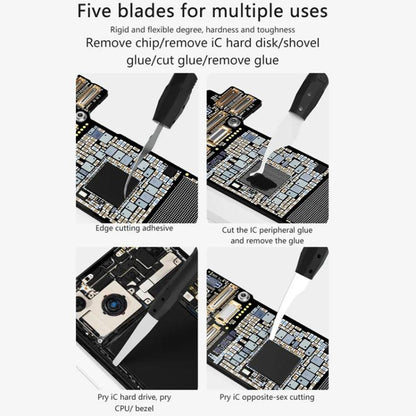 MaAnt M075 5pcs /Set Cell Phone Repair Rework Blade Pry Knife Motherboard Scraping Cutting Degumming Tool - Crowbar by MaAnt | Online Shopping UK | buy2fix