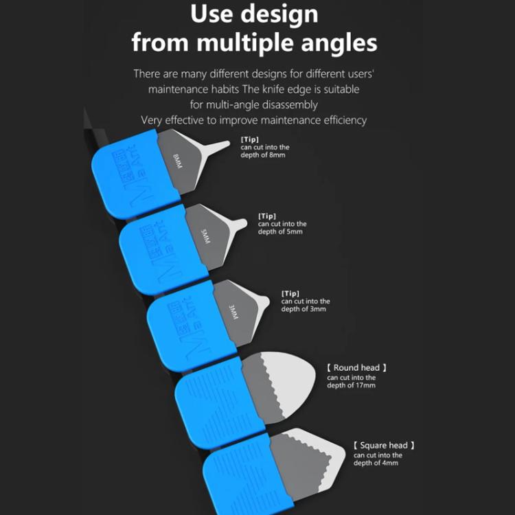 MaAnt M074 5pcs/ Set Cell Phone Repair Removal Tool Set Curved Removal Blade - Crowbar by MaAnt | Online Shopping UK | buy2fix