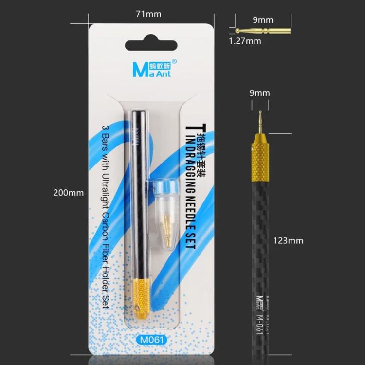 MaAnt M061 3 In 1 Cell Phone Repair Soldering Pin Set Inline Holder Soldering Solderer Tinning Pen - Soldering Iron Tip by MaAnt | Online Shopping UK | buy2fix