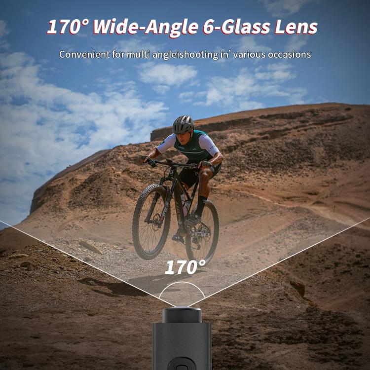 5K Action Camera WiFi Sport DV Riding Bicycle Drive Recorder With Led Light EIS Anti-shake(Black) - Video Cameras by buy2fix | Online Shopping UK | buy2fix