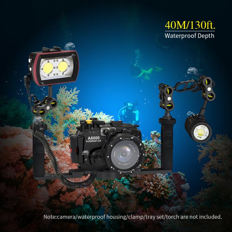 Sea Frogs SL-21 3500 Lumen 40m/130ft Waterproof Video Light For Diving Photo(Black) -  by Sea Frogs | Online Shopping UK | buy2fix