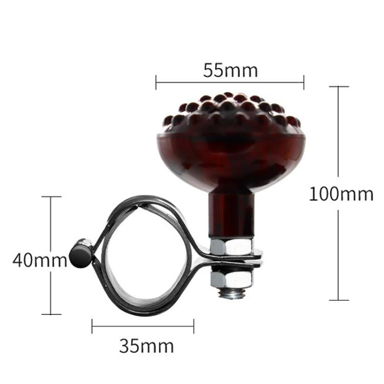 Car Steering Wheel Booster Non-Slip One-Handed Turning Assistant Ball, Style: Carbon Fiber Pattern-Massage Model - Steering Wheel Accessories by buy2fix | Online Shopping UK | buy2fix