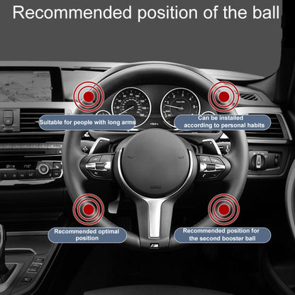 Car Steering Wheel Booster Non-Slip One-Handed Turning Assistant Ball, Style: Black-Massage Model - Steering Wheel Accessories by buy2fix | Online Shopping UK | buy2fix