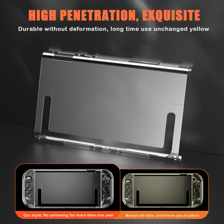 For Nintendo Switch 2 Crystal Shell Case Split Gamepad Transparent Protective Cover - Cases by buy2fix | Online Shopping UK | buy2fix