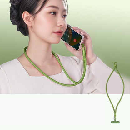 Neck Style Adjustable Phone Lanyard With Self-Locking 360-Degree Rotatable Anti-Tangle Design & TPU Clip Green - Lanyards & Wrist Straps by buy2fix | Online Shopping UK | buy2fix