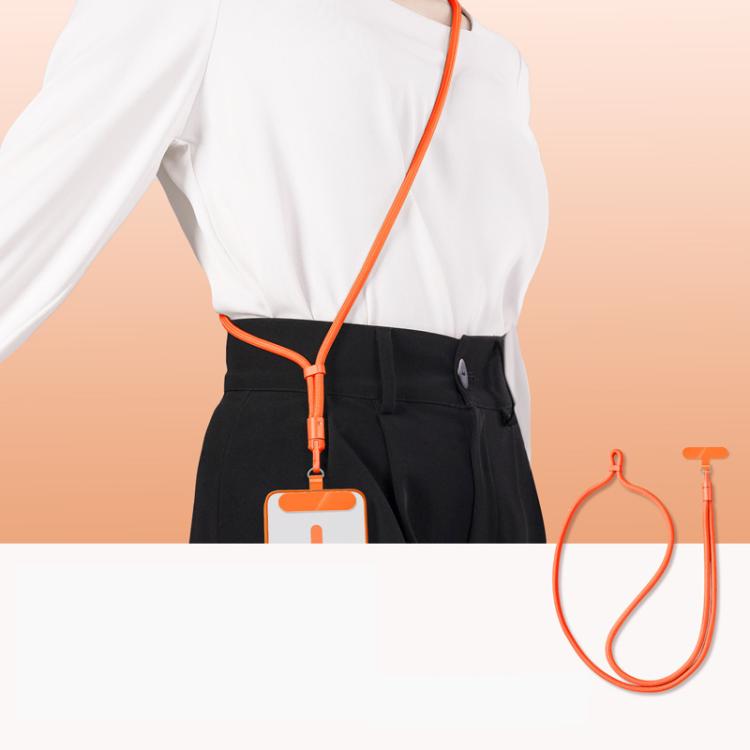 Crossbody  Adjustable Phone Lanyard With Self-Locking 360-Degree Rotatable Anti-Tangle Design & TPU Clip Orange - Lanyards & Wrist Straps by buy2fix | Online Shopping UK | buy2fix