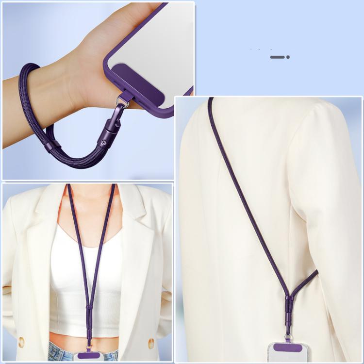 Crossbody  Adjustable Phone Lanyard With Self-Locking 360-Degree Rotatable Anti-Tangle Design & TPU Clip Orange - Lanyards & Wrist Straps by buy2fix | Online Shopping UK | buy2fix