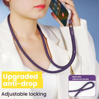 Crossbody  Adjustable Phone Lanyard With Self-Locking 360-Degree Rotatable Anti-Tangle Design & TPU Clip Orange - Lanyards & Wrist Straps by buy2fix | Online Shopping UK | buy2fix