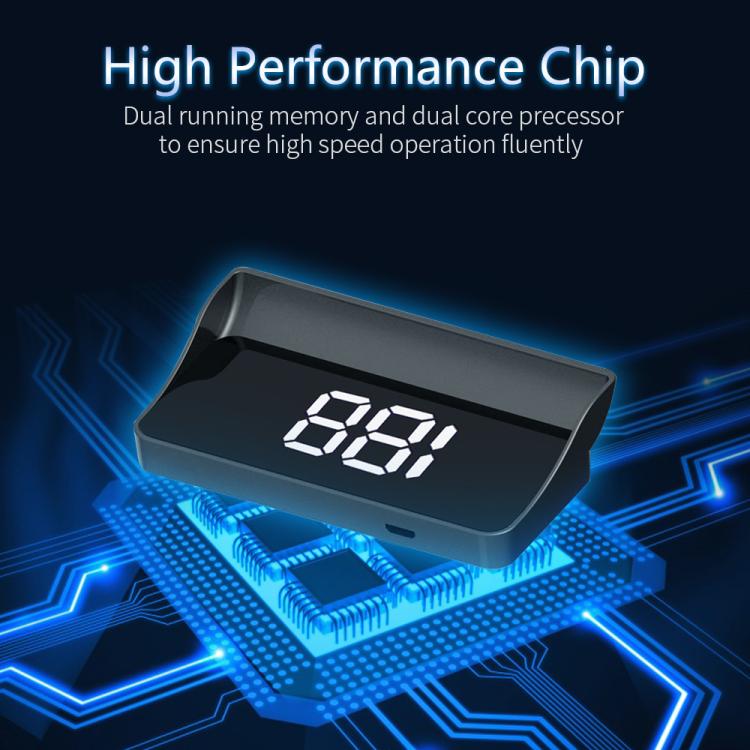 W1 Car HUD Head-up Display GPS Speedometer Speed Display, Spec: MPH(Green) - Head Up Display System by buy2fix | Online Shopping UK | buy2fix