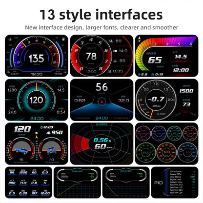 P24 Multifunctional Car HUD Head-up Display OBD+GPS Digital Speedometer Slope Meter - Head Up Display System by buy2fix | Online Shopping UK | buy2fix