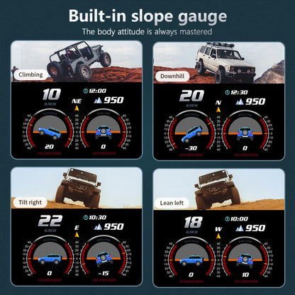 P24 Multifunctional Car HUD Head-up Display OBD+GPS Digital Speedometer Slope Meter - Head Up Display System by buy2fix | Online Shopping UK | buy2fix
