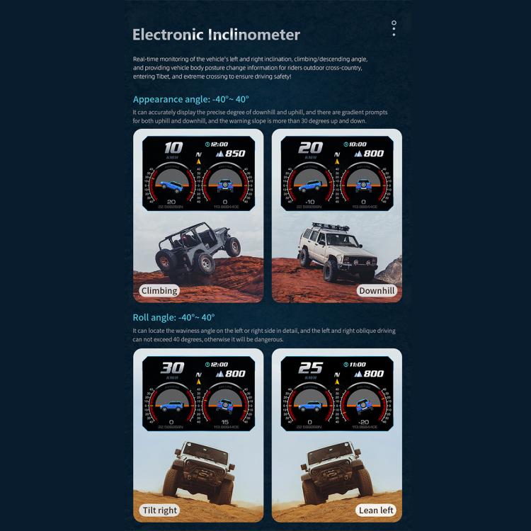 P25 Car HUD Head-up Display OBD+GPS LCD Multifunctional Instrument - Head Up Display System by buy2fix | Online Shopping UK | buy2fix