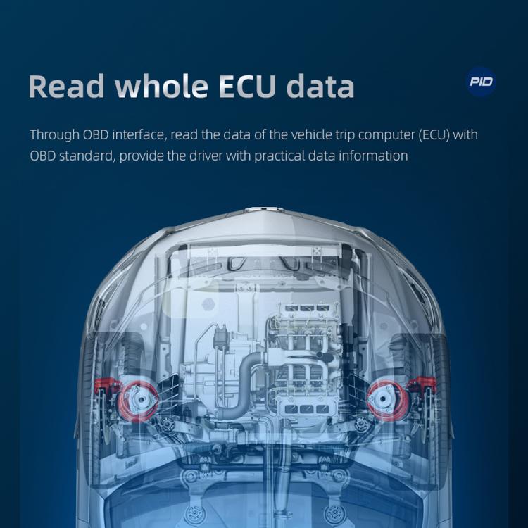 P25 Car HUD Head-up Display OBD+GPS LCD Multifunctional Instrument - Head Up Display System by buy2fix | Online Shopping UK | buy2fix