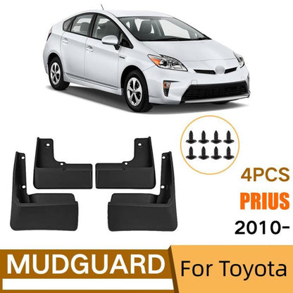 For 2010-2015 Toyota Prius Car Tire Soft Rubber Mudguard(Black) - Wheels Tires & Parts by buy2fix | Online Shopping UK | buy2fix