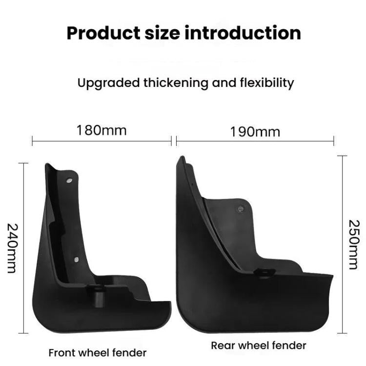 For 2020-2021 Nissan Sentra Car Tire Soft Rubber Mudguard(Black) - Wheels Tires & Parts by buy2fix | Online Shopping UK | buy2fix
