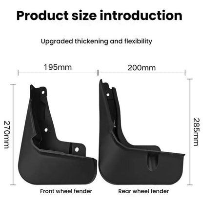 For 2022 Toyota BZ4X Car Tire Soft Rubber Mudguard(Black) - Wheels Tires & Parts by buy2fix | Online Shopping UK | buy2fix