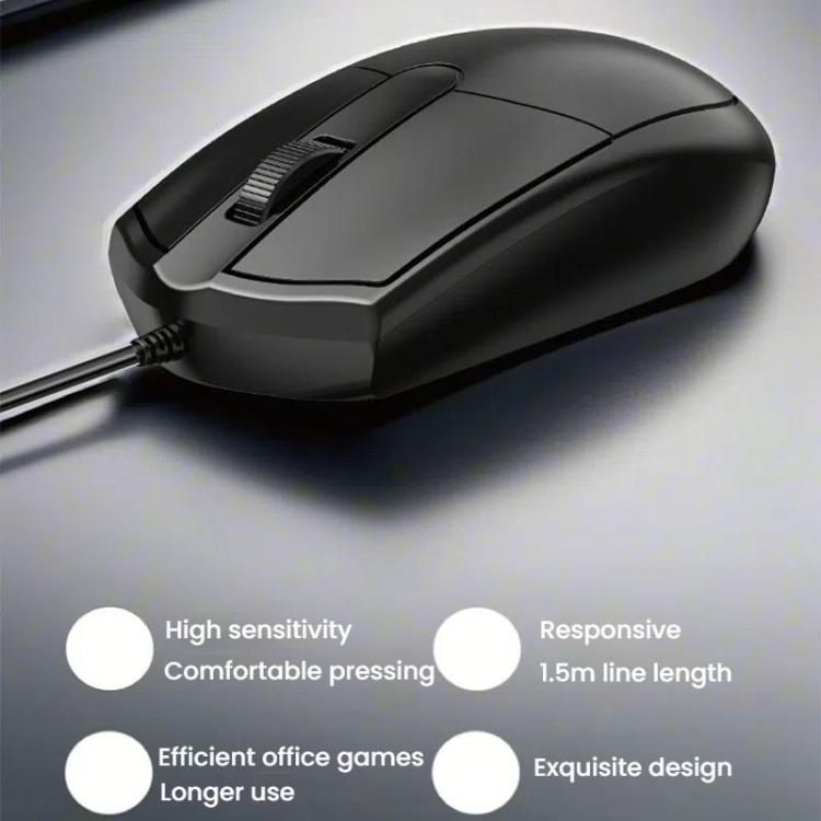 Chasing Leopard 316 1.5m Office Home Wired USB Optical Computer Mouse - Wired Mice by Chasing Leopard | Online Shopping UK | buy2fix