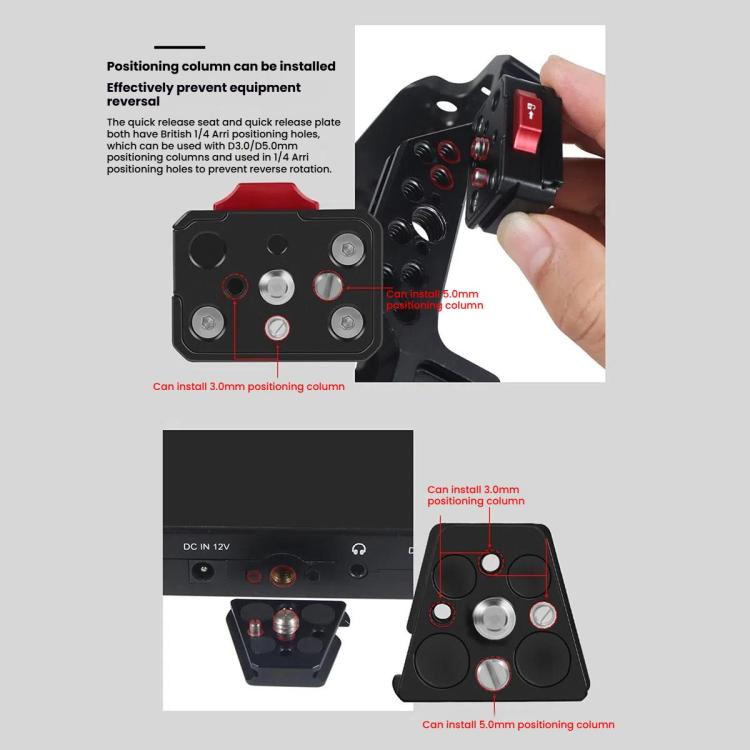 V-Mount Quick Release Plate Quick Release Kit Sports Camera Mount(Top Cover + Base) - Quick Release Plate by buy2fix | Online Shopping UK | buy2fix