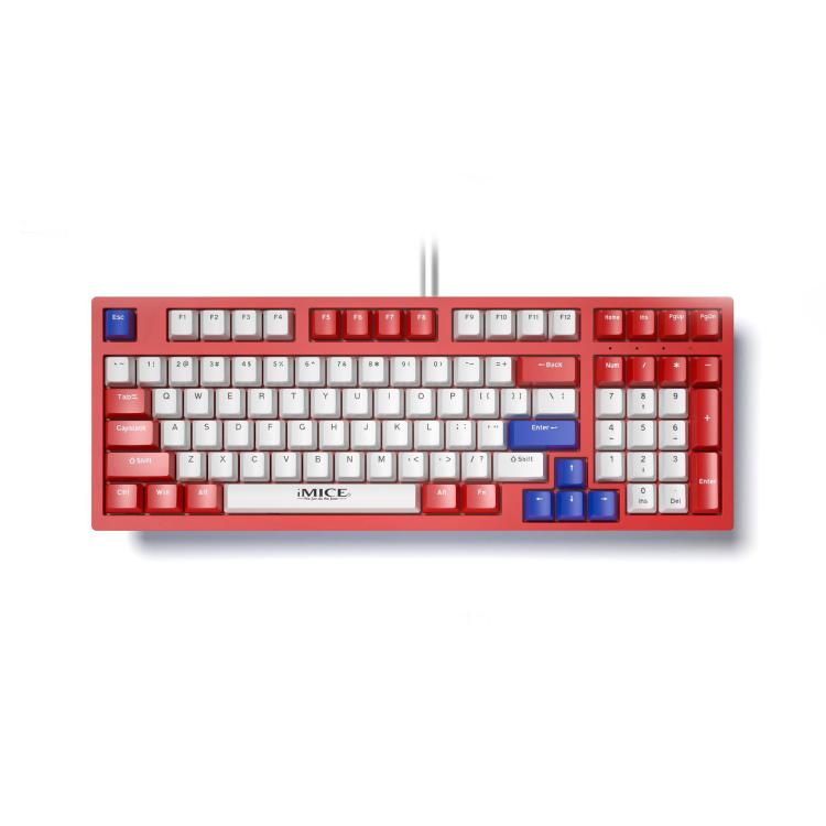 iMICE GK-500 Type-C Wired Mechanical Keyboard Gaming Keyboards(Red) - Wired Keyboard by iMICE | Online Shopping UK | buy2fix