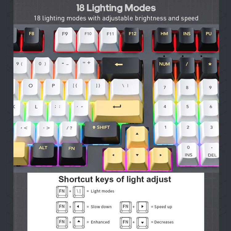 iMICE GK-500 Type-C Wired Mechanical Keyboard Gaming Keyboards(Gray) - Wired Keyboard by iMICE | Online Shopping UK | buy2fix