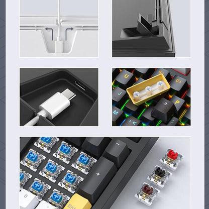 iMICE GK-500 Type-C Wired Mechanical Keyboard Gaming Keyboards(Blue) - Wired Keyboard by iMICE | Online Shopping UK | buy2fix