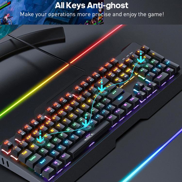 iMICE GK-400 English USB Wired RGB Mechanical Metal Gaming Keyboard - Wired Keyboard by iMICE | Online Shopping UK | buy2fix