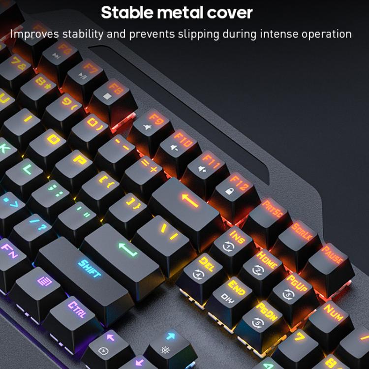 iMICE GK-400 English USB Wired RGB Mechanical Metal Gaming Keyboard - Wired Keyboard by iMICE | Online Shopping UK | buy2fix