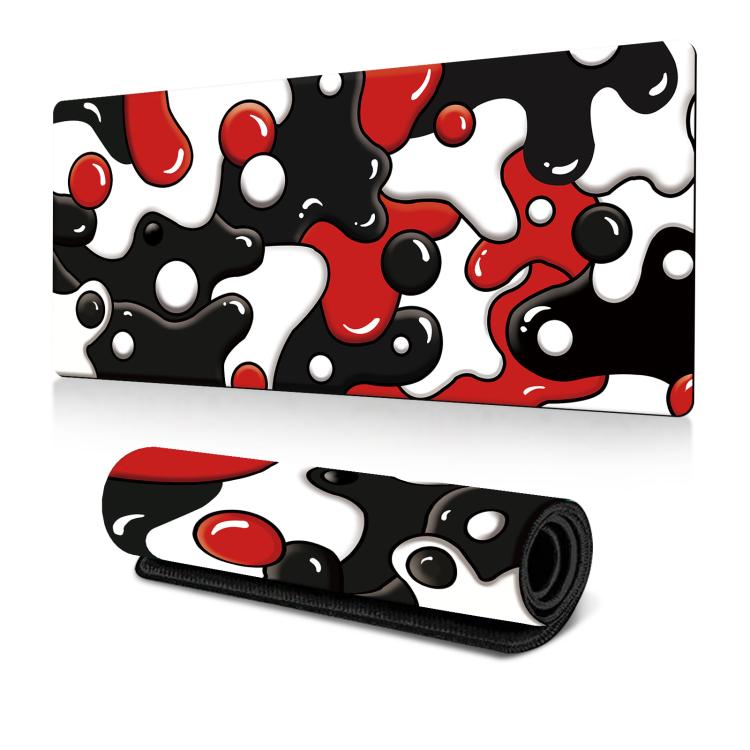 Abstract Fluid Color Blending Mouse Pad Non-Slip Rubber Desk Mat For Office, Gaming 300x600x2mm(No.1) - Mouse Pads by buy2fix | Online Shopping UK | buy2fix