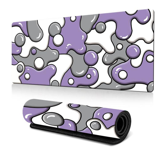 Abstract Fluid Color Blending Mouse Pad Non-Slip Rubber Desk Mat For Office, Gaming 300x700x2mm(No.3)