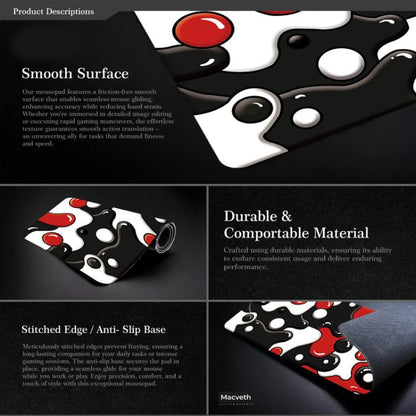 Abstract Fluid Color Blending Mouse Pad Non-Slip Rubber Desk Mat For Office, Gaming 300x700x3mm(No.2) - Mouse Pads by buy2fix | Online Shopping UK | buy2fix