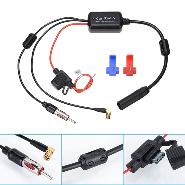 3 In 1 Car Radio FM/AM/DAB Antenna Signal Amplifier - Car Amplifiers by buy2fix | Online Shopping UK | buy2fix