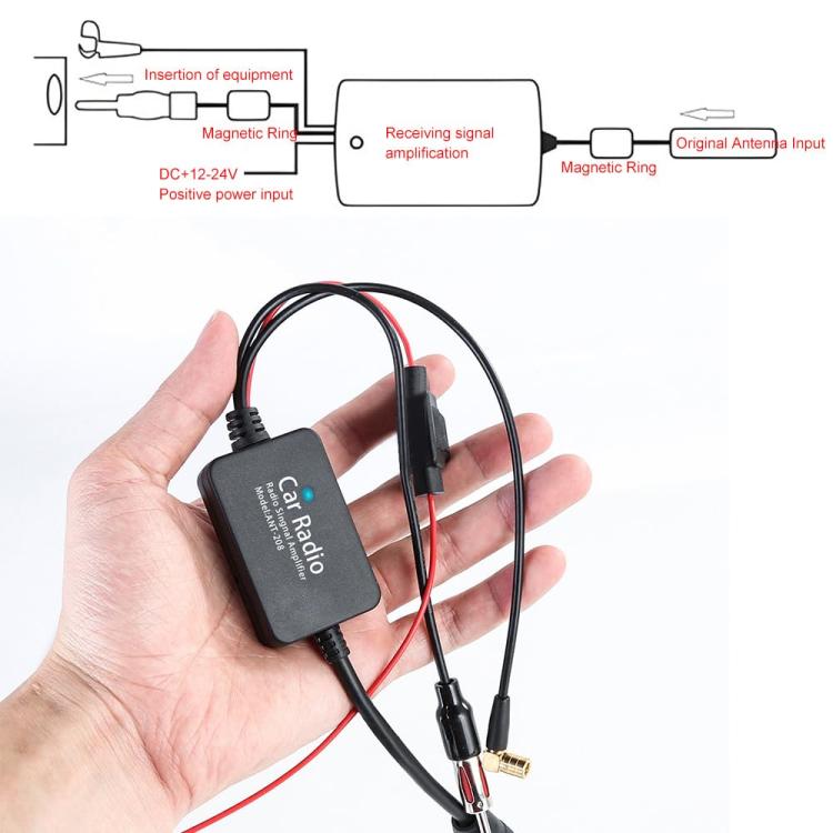 3 In 1 Car Radio FM/AM/DAB Antenna Signal Amplifier - Car Amplifiers by buy2fix | Online Shopping UK | buy2fix
